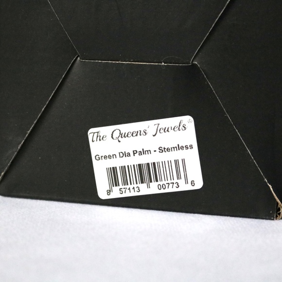 NEW Stemless Wine Beverage Cocktail Glass Rhinestone Palm Tree Bedazzled BFF - Picture 6 of 7